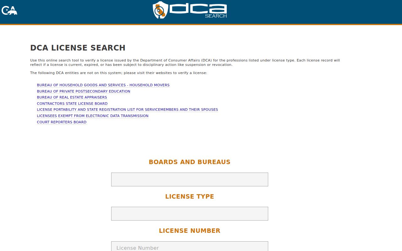 Richmond residents directory California professional license search
