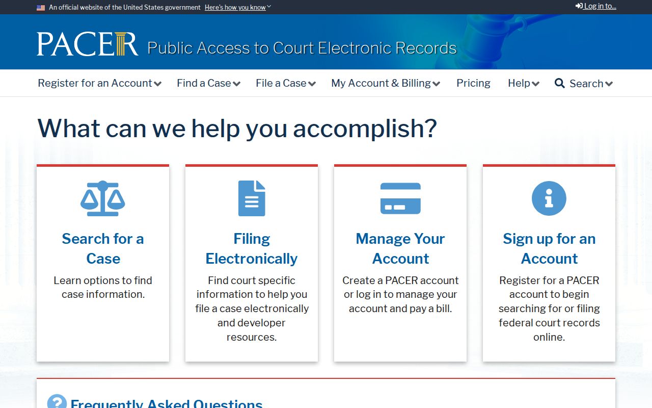 Richmond previous residents federal PACER case research