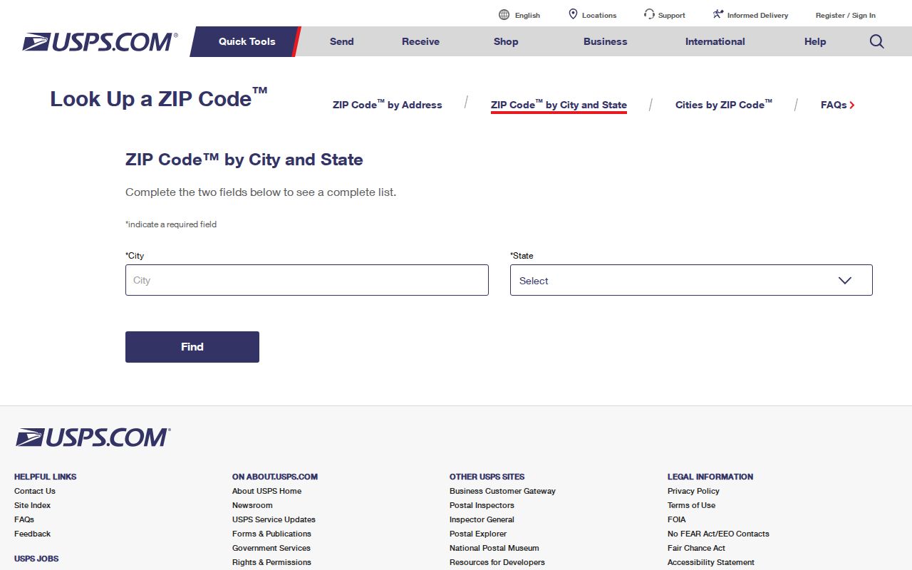 Richmond ZIP code directory USPS city and state lookup